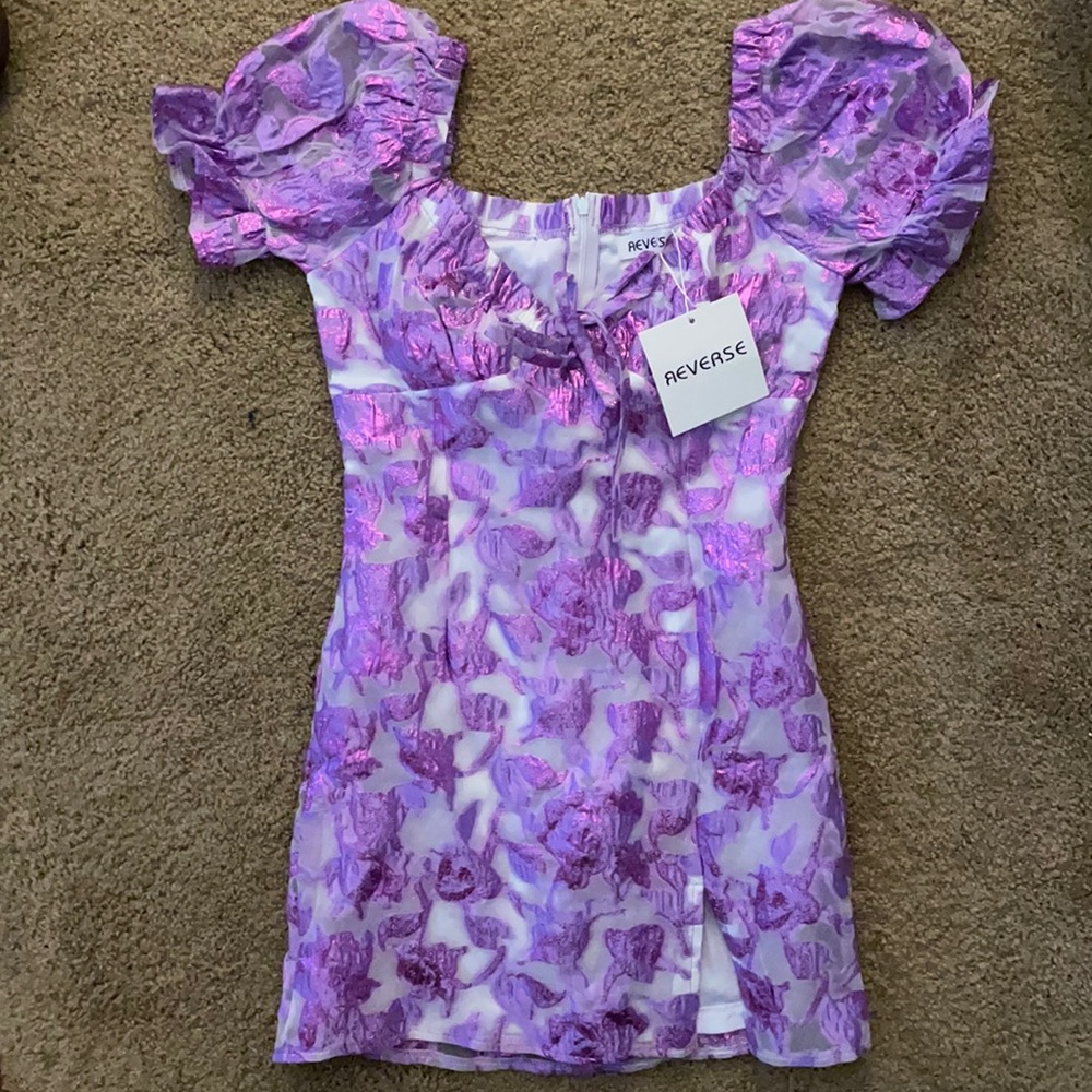 Purple floral dress - Picture 8 of 8